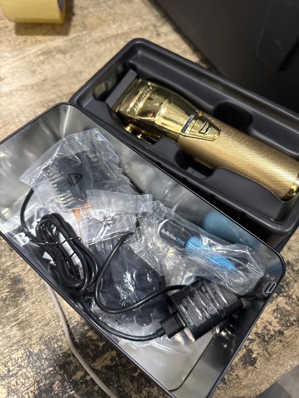 Photo 1 of *POWERS ON* BaBylissPRO GOLDFX+ All Metal Lithium Clipper