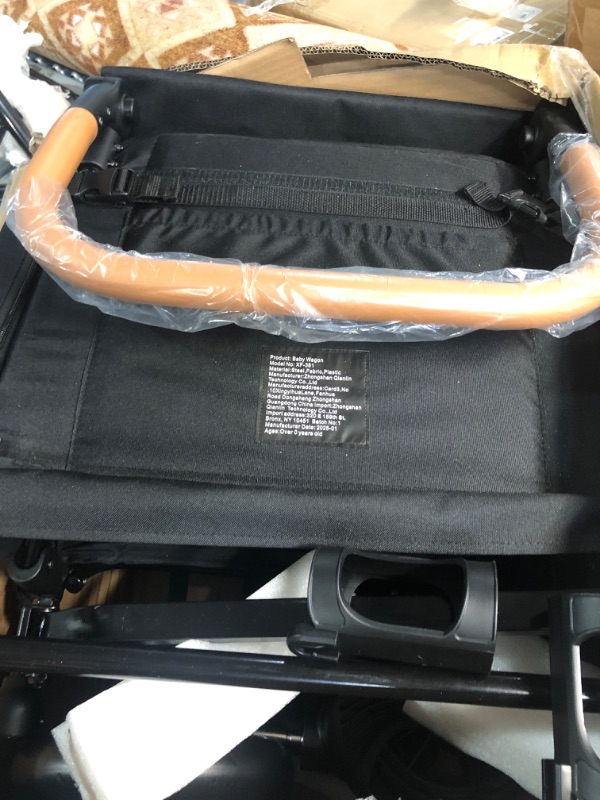 Photo 1 of (damaged)(sold for parts only)Wagon Stroller for 2 Kids & Cargo- Push-Pull Double Stroller Lightweight Travel Folding Stroller for Newborn&Toddler 