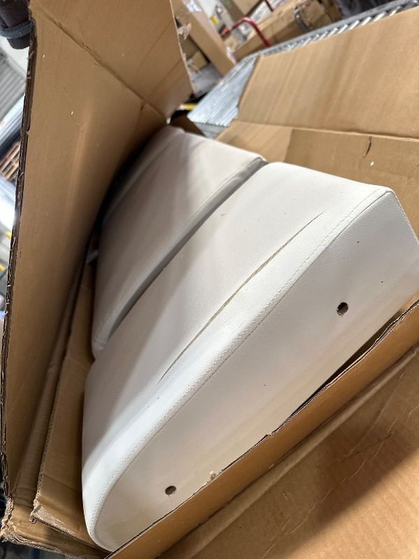 Photo 1 of *** PARTIAL SET MISSING PARTS SOLD FOR PARTS ONLY *** acosure full size upholstered faux leather platform bed with ydrraulics