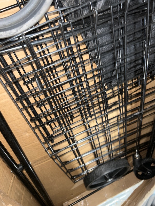Photo 1 of [2025???] 2-Tier Extra Large Shopping Cart for Groceries, 400Lbs Grocery Cart with 2 Removable Storage Baskets, 360° Rolling Swivel Wheels, Waterproof Liner, Heavy Duty Utility Carts for Transport