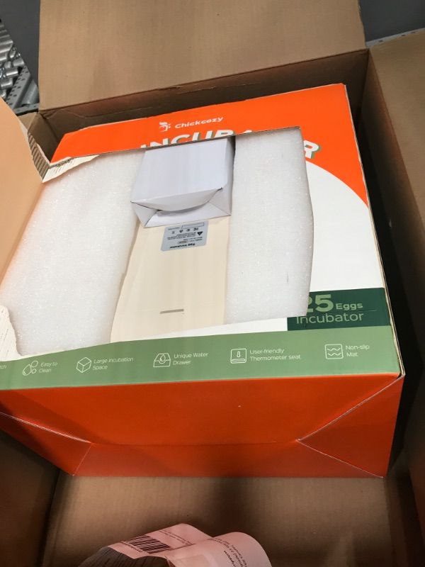 Photo 1 of [2024 Upgrade] 25 Egg Incubator, Automatic Egg Turner with Thermometer Seat and Humidity Control, Egg Candler, 360° View with Clear Window, Incubators for Hatching Chicks (Sunlit Orange)