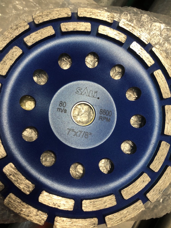 Photo 1 of (see all images) SALI Diamond Concrete Grinding Wheel 7 inch with 7/8" 