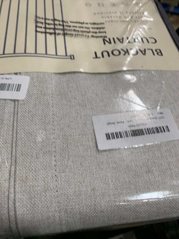 Photo 1 of 100% Blackout Shield Sliding Door Curtains, Extra Wide Curtains 84 Inch Long, Patio Door Grommet Drapes for Living Room, 100”W x 84”L, Beige