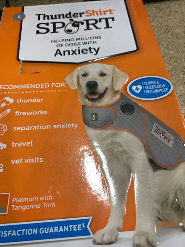 Photo 1 of (SMALL) (USED/FAIR) ThunderShirt for Dogs, Small, Platinum Sport - Dog Anxiety Relief Calming Vest