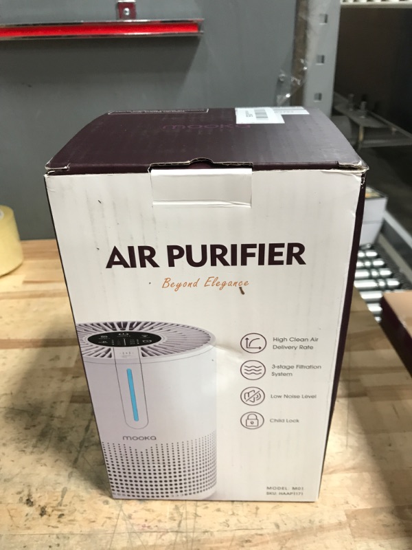 Photo 1 of Air Purifiers for Bedroom Home 430 Sq.Ft, MOOKA H13 HEPA Filter Small Portable Air Purifier with USB Cable Fragrance Sponge for Smokers Pollen Pets Dust Odors, Desktop Air Cleaner for Car RV, M01