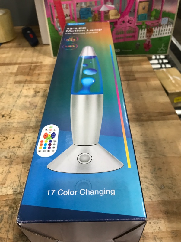 Photo 1 of 17 Colors Changing Liquid Motion Lamp with Remote: 13.5" LED Night Light for Kids Adults - Relaxing Table lamp for Bedroom Office - Glitter Mood Lighting for Home Decor Christmas Decorations Indoor