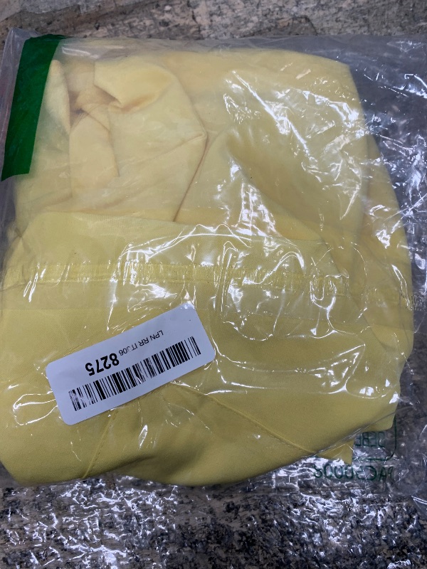Photo 1 of (missing pants) COZYFIT Scrubs for Women Set - Stretch V-Neck Scrub Top & Jogger Pant with 8 Pockets Lemon Yellow, S