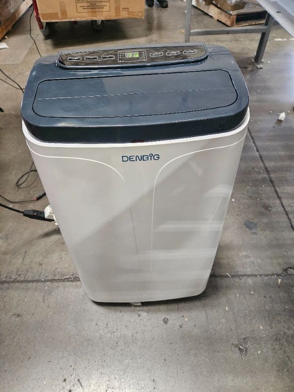 Photo 1 of ***PARTS ONLY***DENBIG Portable Air Conditioner for Rooms up to 450 Sq. ft, 12,000 BTU 3-in-1 AC unit with Dehumidifier and Cooling Fan with 3 Speeds, Digital Display, Remote Control, 24-hour Timer, Window Vent Kit