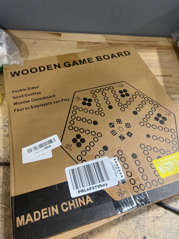 Photo 1 of Aggravation Board Game,Wahoo Board Game,15" Wooden Original Marble Game Double Side Painted,Fast Track Board Game for 6 and 4 Players with 30 Marbles,Marble Game Board Wooden,for Family Game Night