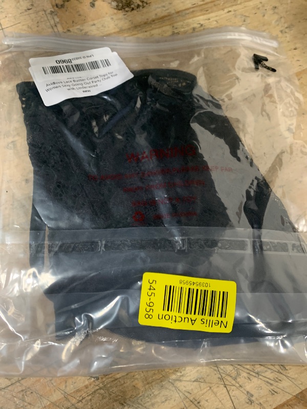 Photo 1 of Avidlove Lace Bustier Corset Tops for Women Sexy Going Out Party Club Top with Underwired Black X-Large