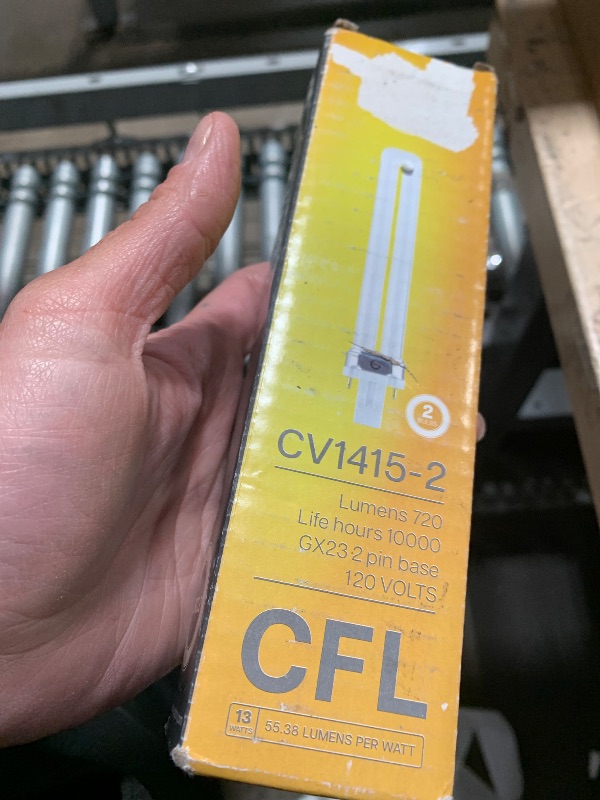 Photo 1 of (2 Pack) PL-13W 841, 2 Pin GX23, 13 Watt Single U-Shaped Twin Tube, Compact Fluorescent Light Bulb, Replaces Philips PLS13W41 GX23, Sylvania CF13DS841 GX23