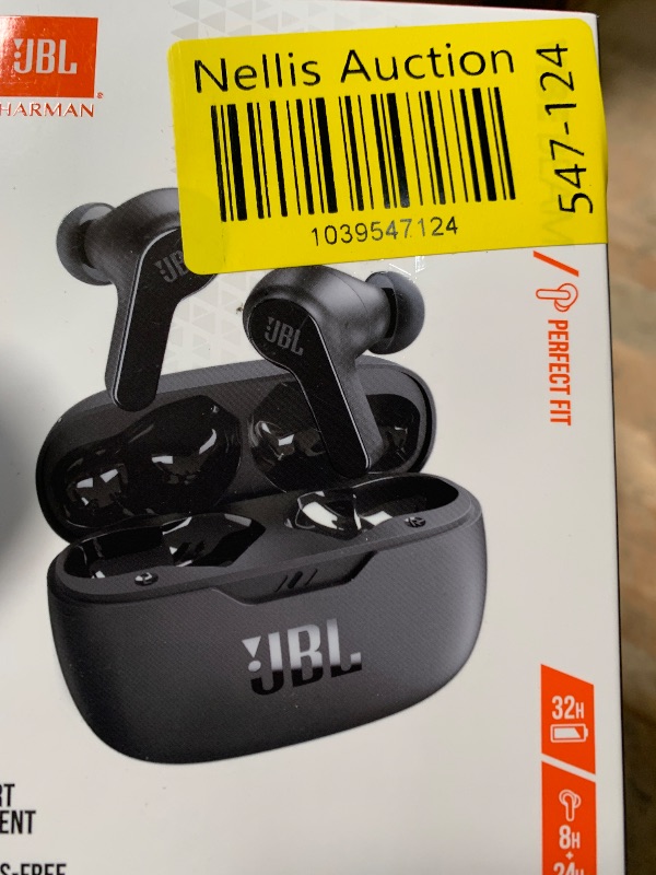 Photo 1 of JBL Vibe Beam - True Wireless JBL Deep Bass Sound Earbuds, Bluetooth 5.2, Water & Dust Resistant, Hands-free call with VoiceAware, Up to 32 hours of battery life (Black)