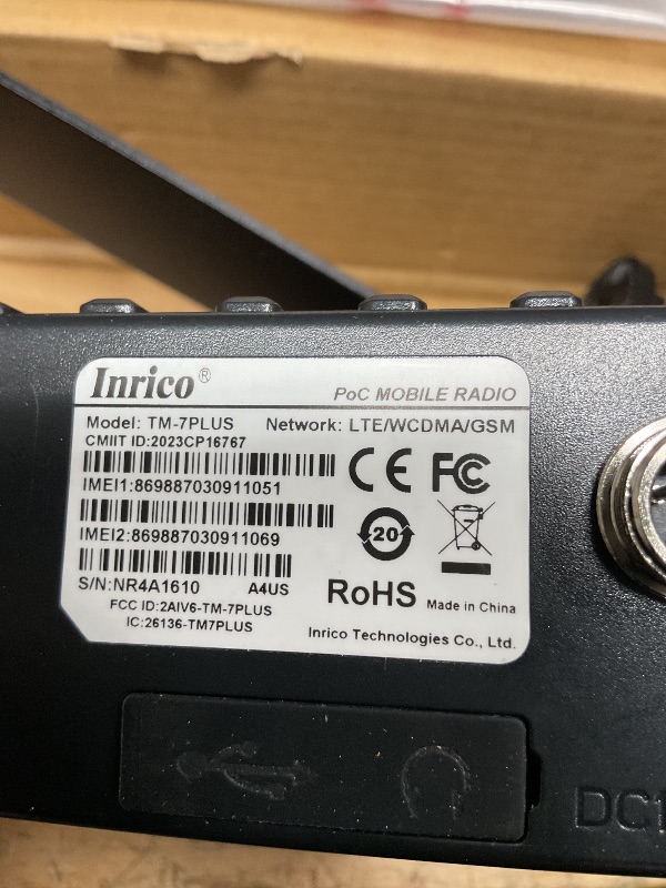 Photo 1 of ***(USED/ UNKNOWN IF MISSING PARTS)***
Inrico TM-7 Plus V2 with New Mainboard Android 11 System 2GB(RAM)+16GB(ROM) Support Type-c and USB Camera POC Radio Work with Real PTT, ZELLO, Walkie Fleet