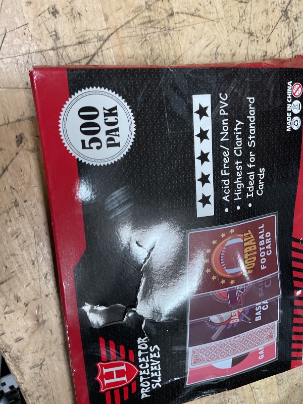 Photo 1 of 500 Counts Card Sleeves for Trading Cards, Soft Penny Card Sleeves Clear Plastic Card Protectors Fit for Baseball Card, Sports Cards, MTG Game Card Standard Cards