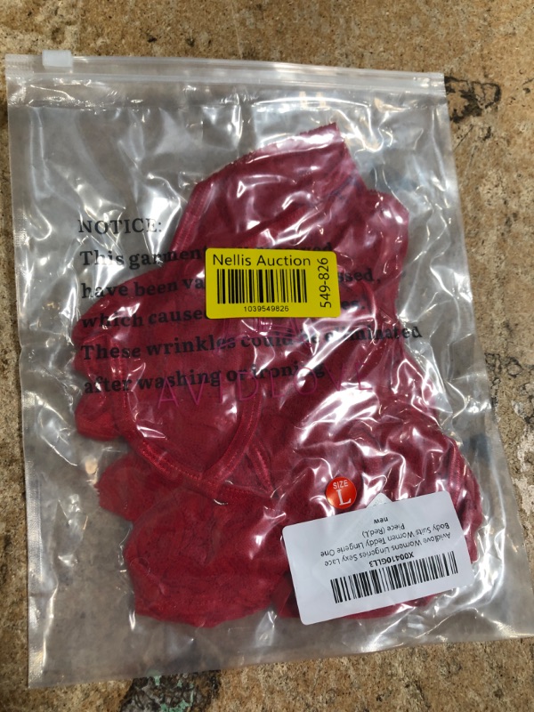 Photo 1 of Avidlove Womens Lingeries Sexy Lace Body Suits Women Teddy Lingerie One Piece (Red,L)