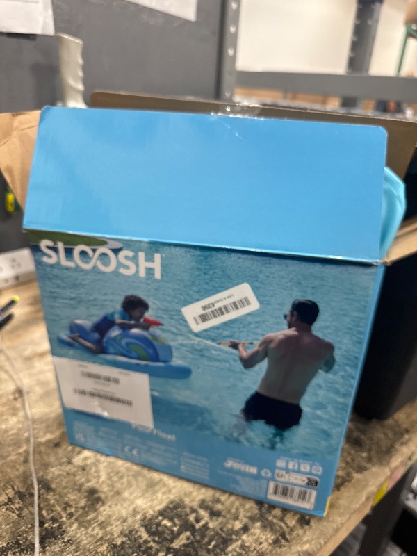 Photo 1 of *UNKNOWN OF ANY DAMAGES* SLOOSH Inflatable Jet Ski Pool Floats Kids, Pool Floaties with Water Gun, Water Fight Toys, Inflatable Battle Blaster Fun for Summer