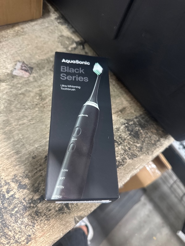 Photo 1 of Aquasonic Black Series Ultra Whitening Toothbrush – ADA Accepted Electric Toothbrush- 8 Brush Heads & Travel Case – 40,000 VPM Electric Motor & Wireless Charging - 4 Modes w Smart Timer