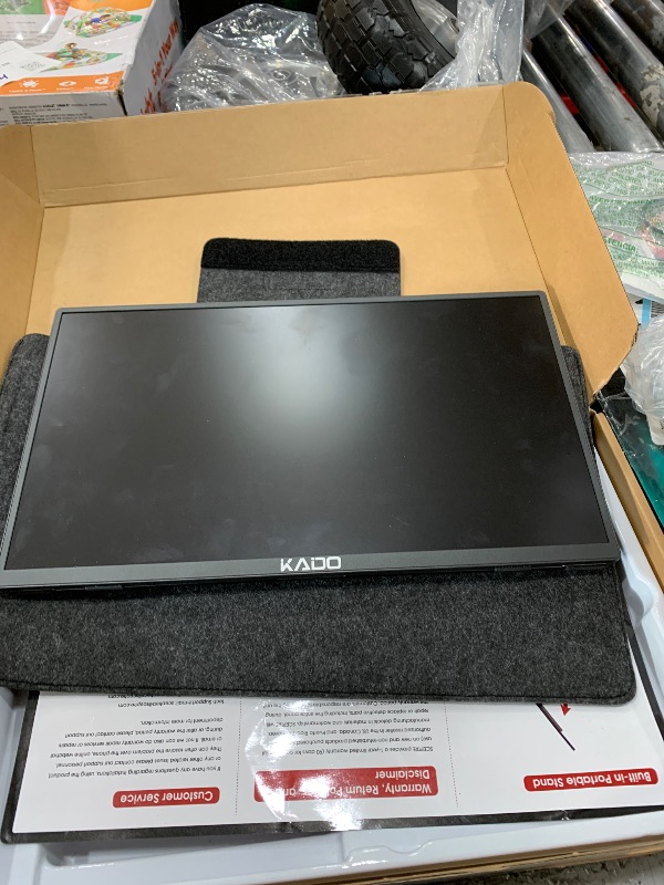 Photo 1 of *UNABLE TO TEST* Kado Dual Portable Monitor Setup - 2-Pack 15.6" FHD for Laptop, 1920x1080 IPS HDMI USB Type-C Screen Extender, Built-in Speakers, Stacked Setup for Office Gaming Daytrading