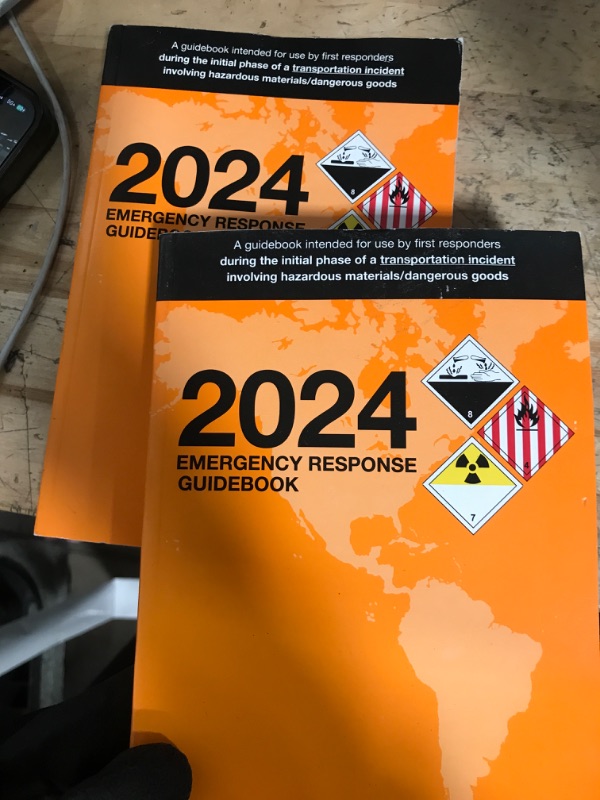 Photo 1 of  2 Labelmaster 2024 Emergency Response Guidebook (ERG) Standard Bound, Full Size, Guide to Help When Responding to Transportation Emergencies Involving Hazardous Materials