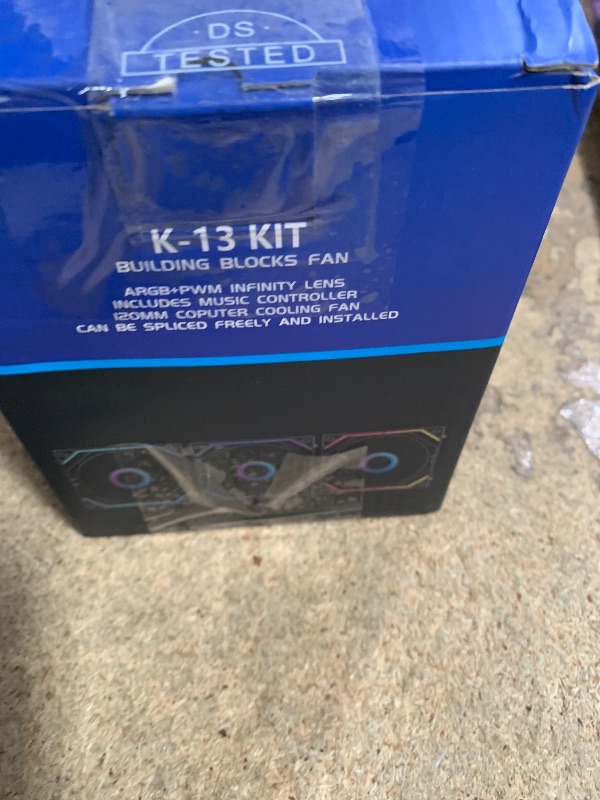 Photo 1 of 120MM RGB Fan, Wireless Splicing Reversing Fans with Mini Controller for Computer Case and CPU Cooling, 240 360 Liquid Cooling (3Pack, KB Series)