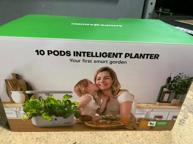 Photo 1 of Ahopegarden Indoor Garden Hydroponics Growing System: 10 Pods Plant Germination Kit Aeroponic Herb Vegetable Growth Lamp Countertop with LED Grow Light - Hydrophonic Planter Grower Harvest Lettuce
