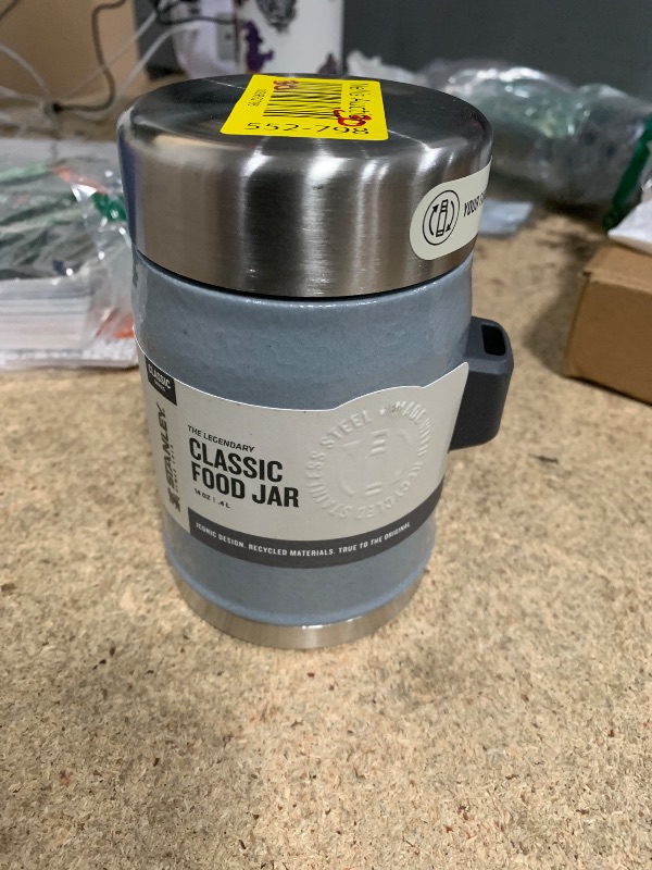 Photo 1 of **see notes ***Stanley Classic Food Jar and Spork 14 oz | Vacuum Insulated Thermos Food Container | Wide Mouth Screw On Lid | Packable for Travel | Stainless Steel with Leakproof Lid | BPA-Free | Hammertone Silver