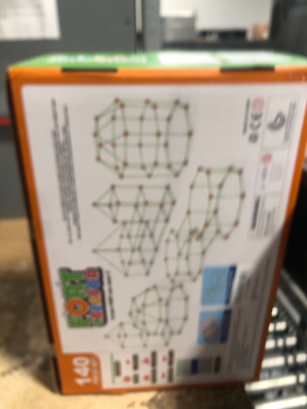 Photo 1 of Fort Building Kit for Kids,STEM Construction Toys, Educational Gift for 3 4 5 6 7 8 9 10 11 12 Years Old Boys and Girls,Ultimate Creative Set for Indoor & Outdoors Activity,140 Pcs,Orange