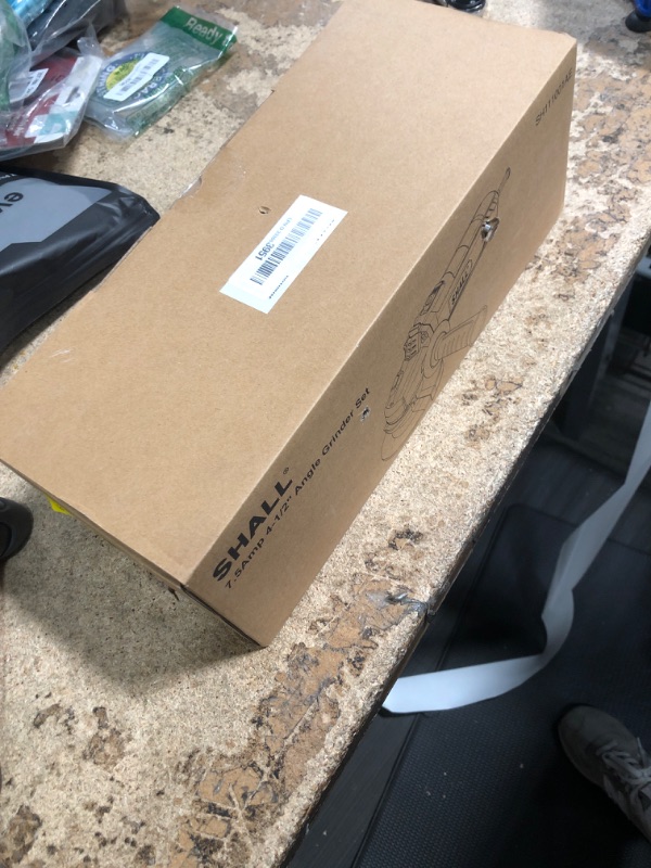 Photo 1 of 7.5Amp 4-1/2 Inch 12000 RPM Angle Grinder with 2 Guards, 3 Cutting Wheels, 3 Discs, Non-Slip Handle and Carbon Brush for Metal and Wood