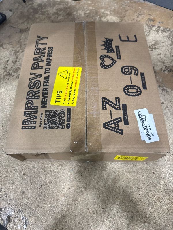 Photo 1 of imprsv Marquee Light Up Letters, Mosaic Letters 3FT Marquee Letters for Baby Shower Engagement Graduation Party Decor, Large Marquee Letters for Party Decorations, Letter E (Need to Assemble)