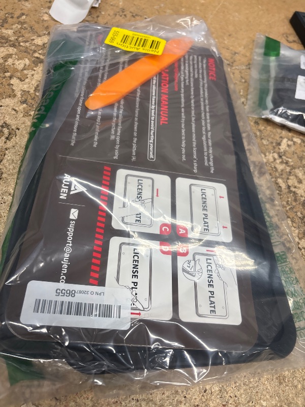Photo 1 of 2PCS Premium Matte Black License Plate Frames, Solid Rust-Proof Aluminum Holder with 2 Holes, Universal Car Frame for Women and Man, Including Screws, by Lengnoyp.