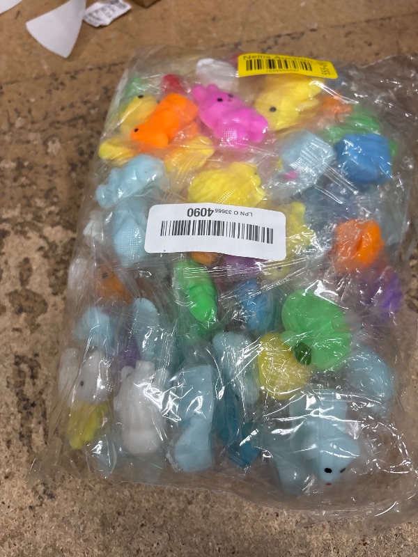 Photo 1 of 100 Pack Squishies Toys, Tiny Mochi Squishy Fidget Toys Random Bulk Party Favors for Kids 4- 8 8-12 Goodie Bag Pinata Stocking Stuffers Classroom Prizes Treasure Box Egg Fillers Girls