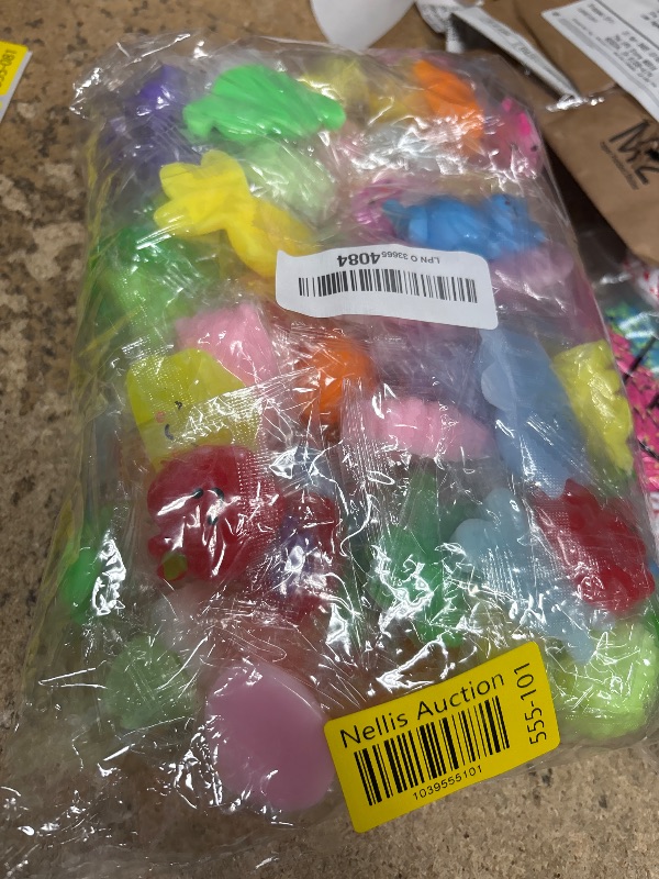 Photo 1 of 100 Pack Squishies Toys, Tiny Mochi Squishy Fidget Toys Random Bulk Party Favors for Kids 4- 8 8-12 Goodie Bag Pinata Stocking Stuffers Classroom Prizes Treasure Box Egg Fillers Girls