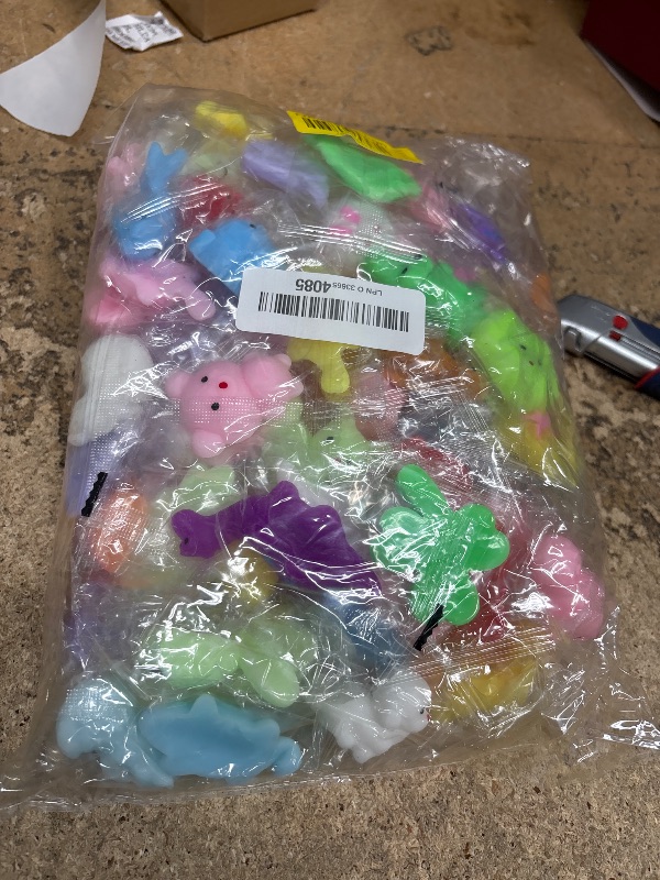 Photo 1 of 100 Pack Squishies Toys, Tiny Mochi Squishy Fidget Toys Random Bulk Party Favors for Kids 4- 8 8-12 Goodie Bag Pinata Stocking Stuffers Classroom Prizes Treasure Box Egg Fillers Girls
