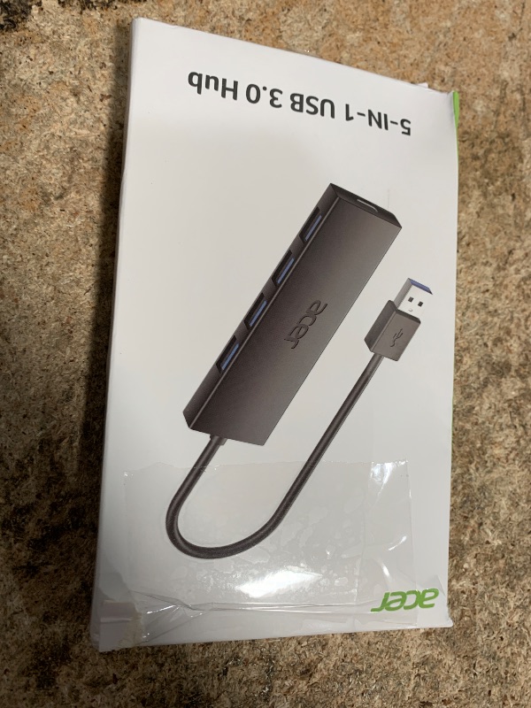 Photo 1 of Acer USB Hub 4 Ports, Multiple USB 3.0 Hub, USBA Splitter for Laptop with Type C Power Port, Extender for A Port Laptop, PC, Desktop and More (2ft)