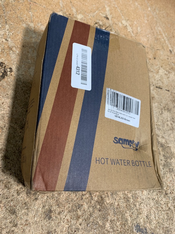 Photo 1 of samply Hot Water Bottle with Cute Fleece Cover, 2Liter Water Bag for Hot and Cold Compress, Hand Feet Warmer, Neck and Shoulder Pain Relief, Brown Bear