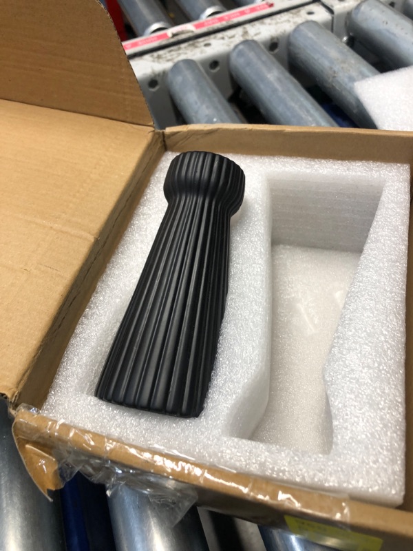 Photo 1 of **MISSING LARGER CANDLE HOLDER, SOME SCRATCHES ON BOTTOM EDGE** SCBLOOM Taper Candle Holders for Candlesticks Ceramic Candle Stick Candle Holder- Set of 2 Decorative Candle Stand for Wedding Decor,Dinner Party and Table Centerpieces,Housewarming Gift Blac