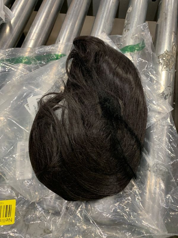 Photo 1 of MIMISERVICE Long Dark Brown Wigs for Women,Dark Brown Wigs with Bangs Layered Shoulder Length Synthetic Wig for Daily Party (20 inch)