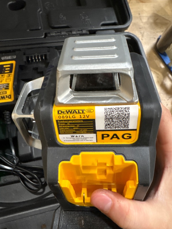 Photo 1 of DEWALT 12V MAX Laser Level, Green Line Laser, 3-Way, 360 Degree Professional Laser, Cordless/Rechargeable (DW089LG)