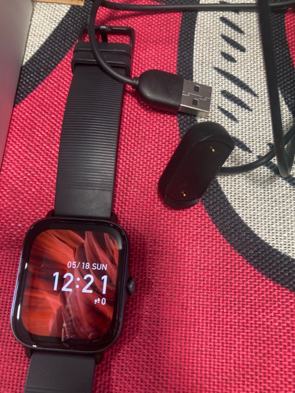 Photo 1 of Amazfit GTS 3 Smart Watch 42mm for Android iPhone, Alexa Built-In, GPS, 12-Day Battery Life, Fitness Sports Watch with 150 Sports Modes, AMOLED Display, Sleep Heart Rate Health Tracker, Black