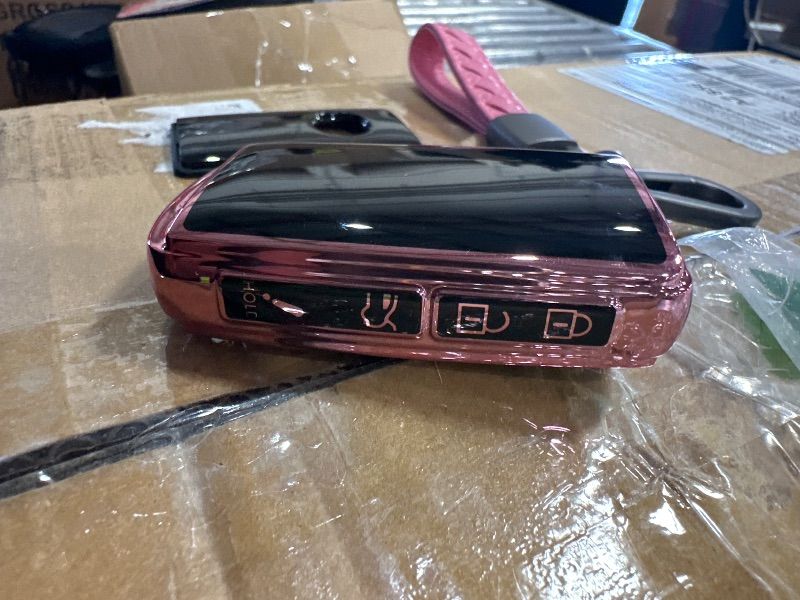 Photo 1 of ***SEE NOTES*** 
Sindeda for Honda Key fob Cover with Leather Keychain,Soft TPU Full Cover Protection,Key fob case Compatible Honda Accord Civic CRV Pilot Odyssey Passport Smart Remote Key?Key Fob Shell Pink