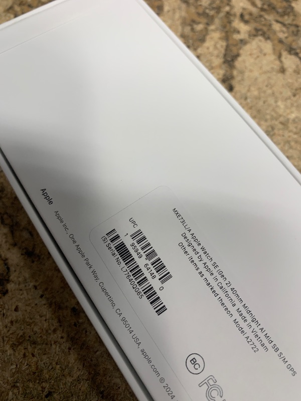 Photo 1 of Apple Watch SE (2nd Gen) [GPS 40mm] Smartwatch with Midnight Aluminum Case with Midnight Sport Band S/M. Fitness and Sleep Trackers, Crash Detection, Heart Rate Monitor, Retina Display( FACTORY SEALED)