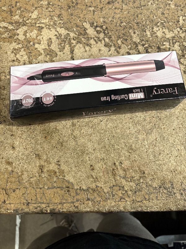 Photo 1 of 1 Inch Dual Voltage Ceramic Curling Iron with Keratin & Argan Oil, Mini Hair Curler, Travel Size with Storage Bag