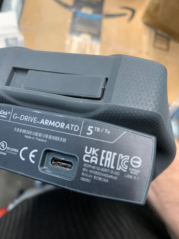Photo 1 of (PARTS) (DONES'T SHOW UP) SanDisk Professional 5TB G-Drive ArmorATD - Rugged, Durable Portable External Hard Drive HDD, USB-C, USB 3.2 Gen 1 - SDPH81G-005T-GBA1D