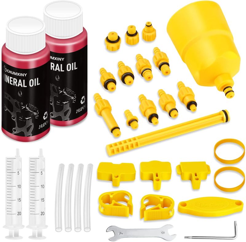 Photo 1 of Brake Bleed Kit for SHIMANO, TEKTRO Hydraulic Disc Brakes, Including High Performance Mineral Brake Fluid (120ml)
