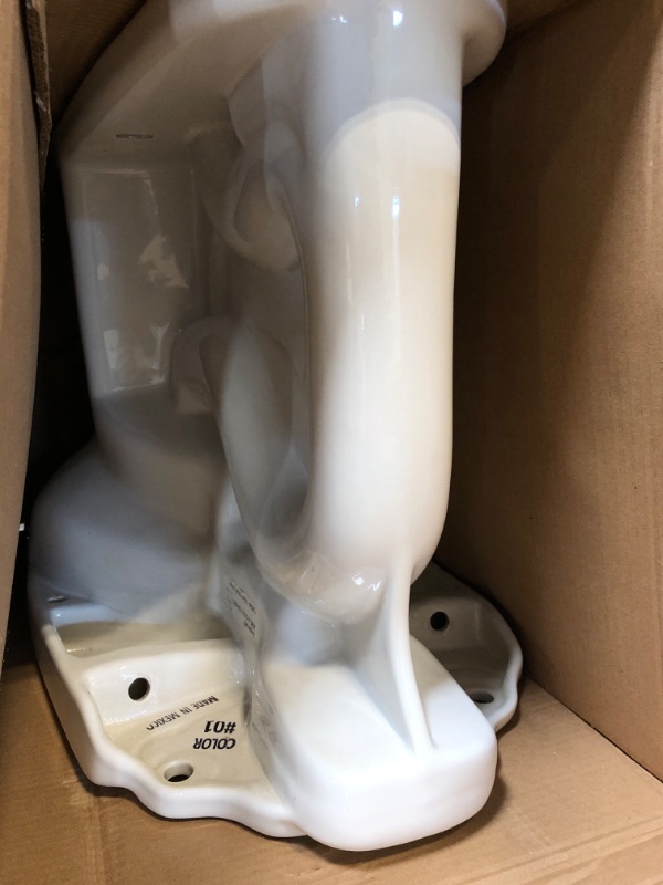 Photo 1 of ** ONLY CUP MISSING TANK ** TOTO Drake Two-Piece Elongated 1.6 GPF Universal Height TORNADO FLUSH Toilet with CEFIONTECT, Cotton White - CST776CSFG#01