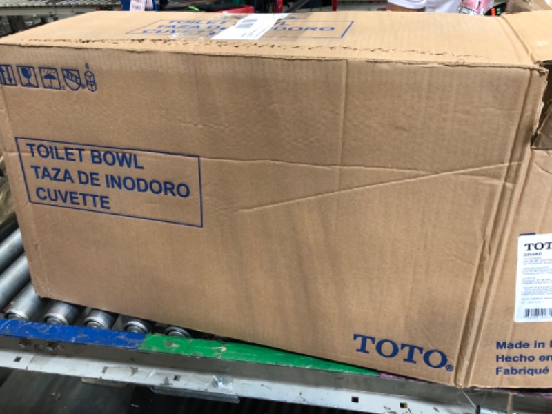 Photo 1 of ** ONLY CUP MISSING TANK ** TOTO Drake Two-Piece Elongated 1.6 GPF Universal Height TORNADO FLUSH Toilet with CEFIONTECT, Cotton White - CST776CSFG#01