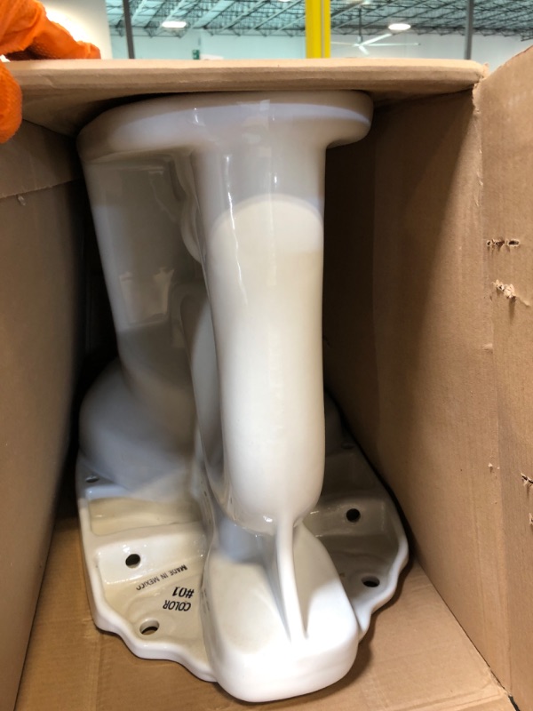 Photo 1 of ** ONLY CUP MISSING TANK ** TOTO Drake Two-Piece Elongated 1.6 GPF Universal Height TORNADO FLUSH Toilet with CEFIONTECT, Cotton White - CST776CSFG#01