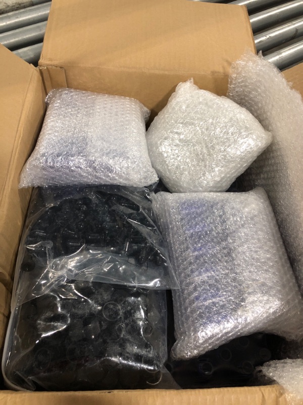 Photo 1 of ** MISSING PARTS ** Tanlade 200 Pack 15ml Dark Dropper Bottles 1/2 oz Glass Dropper Bottles Brown Tincture with Eye for Essential Oils Liquids Perfumes Lab Chemicals and Travel(Blue)