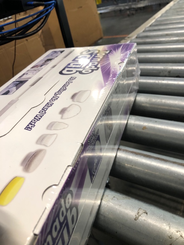 Photo 1 of ***Factory Seal*** NBONEBS Electric Spin Scrubber, Cordless Shower Scrubber Rotary Floor Brushes & Pad Drivers with 6 Brush Heads - 2H Dual Speed, IPX7 Waterproof Extension Handle for Bathroom Tile Car Cleaning (White)