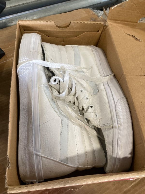 Photo 1 of ** DIRTY** Vans Women's Filmore Hi Shoe | High Top Sneakers for Fashion & Casual Everyday Wear, (Canvas) White/White, 7 WOMEN'S